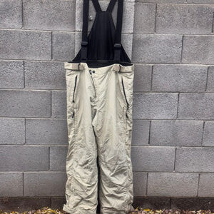 Vintage Black Dot Ski Snowboard Bib Pants Beige Black Size CL